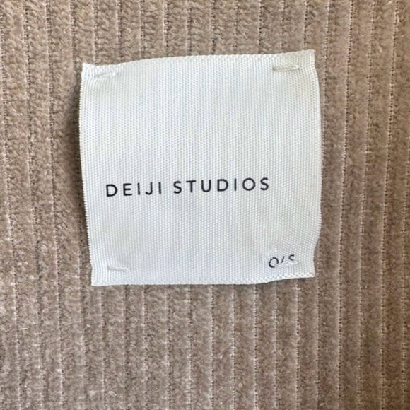 Deiji Studios 'The Cord House' Corduroy Open Front Jacket in Stone OS - Picture 4 of 6